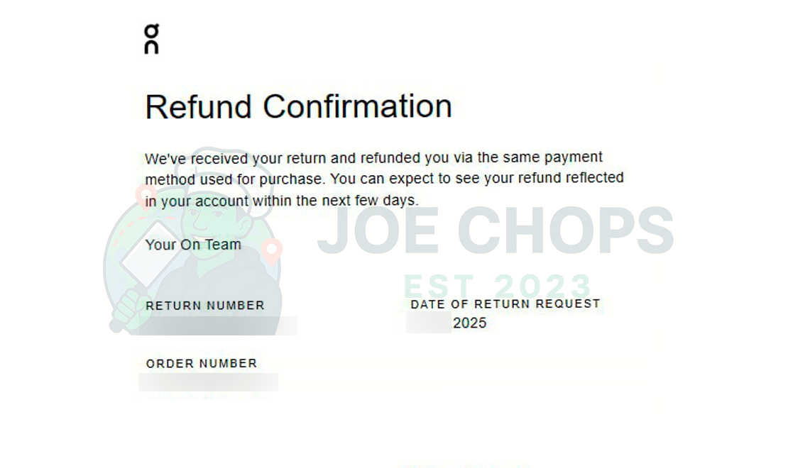 On Running Order Success